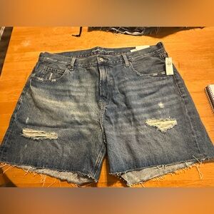 Old Navy Blue High-Rise Slouchy Straight Jeans